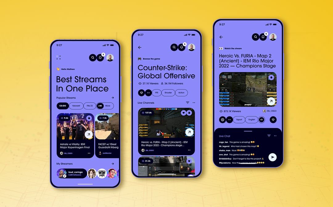 Product design and app development for a gaming app
